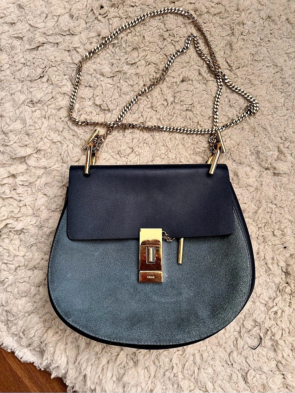 Chloé Drew Shoulder Bag Blue
